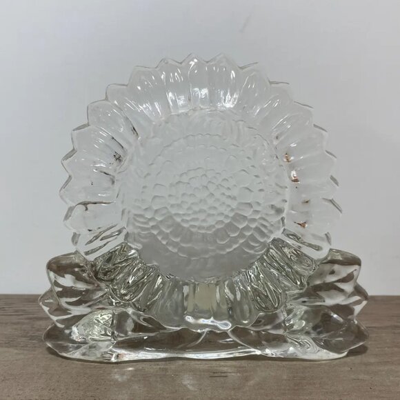 Vintage Flower Glass Votive Candle Holder Partylite 1990s Home Decor - Picture 1 of 7